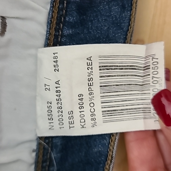 Mavi Women's Tess High Rise Super Skinny Crop Jeans In Dark Blue Size 27 - Picture 8 of 10